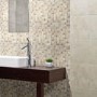 Antique White & Brown Tumbled Wall/Floor Mosaic