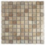 Antique White & Brown Tumbled Wall/Floor Mosaic