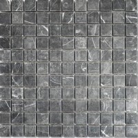 Thorus Black Wall/Floor Mosaic Tile