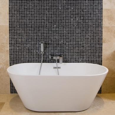 Thorus Black Wall/Floor Mosaic Tile