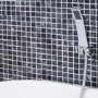 Thorus Black Wall/Floor Mosaic Tile