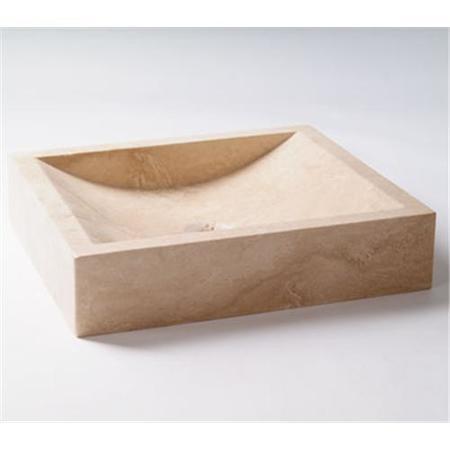 Cube Travertine Stone Basin
