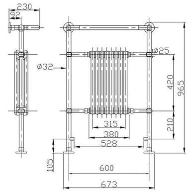 Hudson Reed Harrow Traditional Radiator