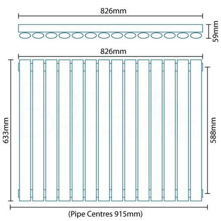 Revive 630 x 825mm Single Panel Designer Radiator