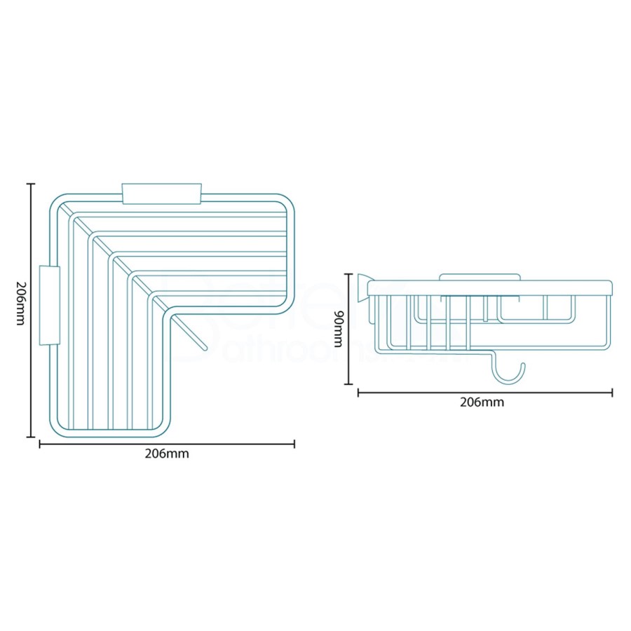 Corner Basket with Hook