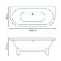 Dee 1685 x 780 Freestanding Bath