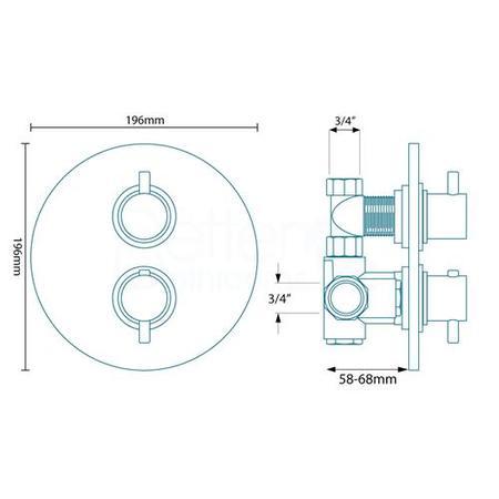 Circle Concealed Duo Shower Valve - Clearance