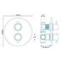 Circle Concealed Duo Shower Valve - Clearance