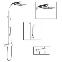 Veto Square Shower with Rigid Riser and Slide Kit
