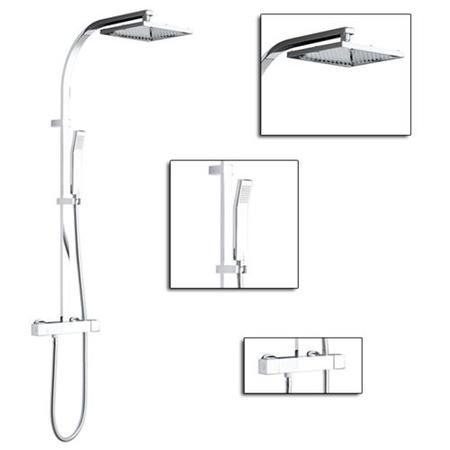 Veto Square Shower with Rigid Riser and Slide Kit