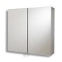 600mm Wall Hung Mirrored Cabinet - Stainless Steel Double Door Unit