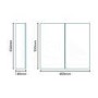 600mm Wall Hung Mirrored Cabinet - Stainless Steel Double Door Unit