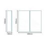 600mm Wall Hung Mirrored Cabinet - Stainless Steel Double Door Unit