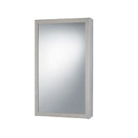 500mm Wall Hung Mirrored Corner Cabinet - Single Door Stainless Steel