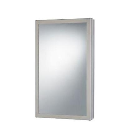 500mm Wall Hung Mirrored Corner Cabinet - Single Door Stainless Steel
