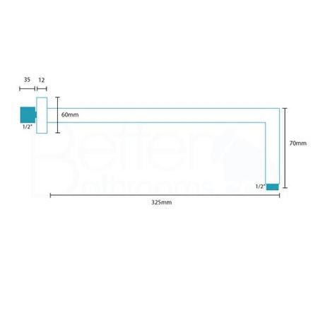 Star 230mm Shower Head & Wall Arm