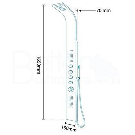 AquaUno Thermostatic Shower Tower Panel