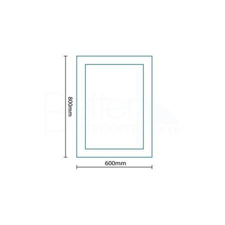 Flora Bathroom Mirror 800(H) 600(W)