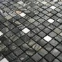 Marble Black and Metal Wall Mosaic