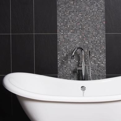 Marble Black and Metal Wall Mosaic