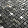 Marble Black and Metal Wall Mosaic
