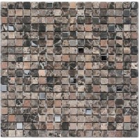 Marble Brown & Metal Wall Mosaic
