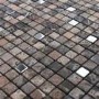 Marble Brown & Metal Wall Mosaic