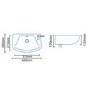 GRADE A1 - Cosmo 460mm Wallhung Cloakroom Basin