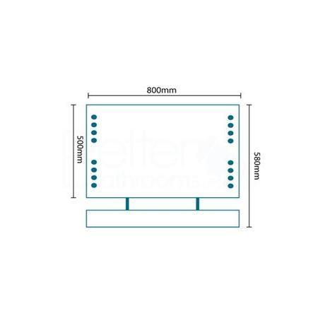 Aztec LED Bathroom Mirror 500(H) 800(W)
