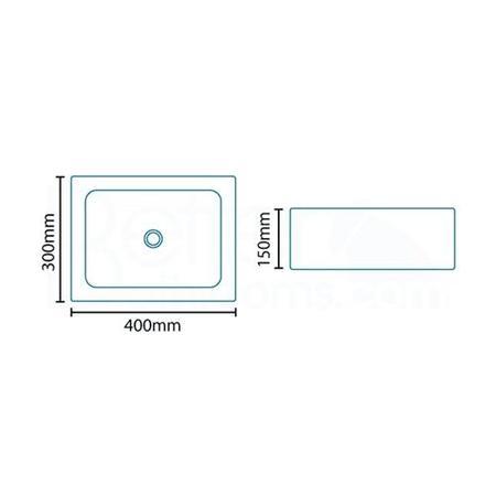 Fossil Grey Rectangular Basin