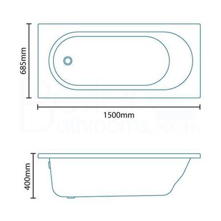 1500 x 700 Mono Airspa Bath