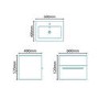 Eden 600mm Wall Hung Vanity Basin Unit - Single Drawer