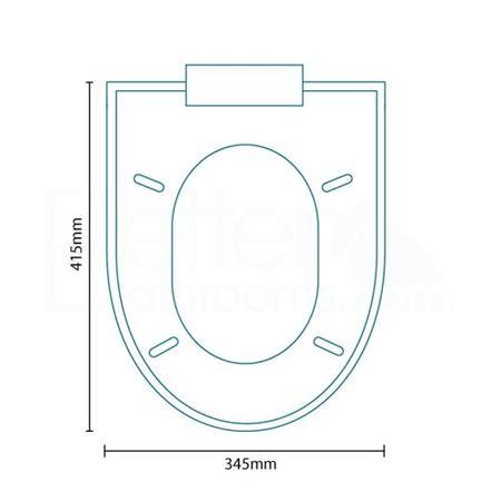 GRADE A2 - Veneto Soft Close White Toilet Seat
