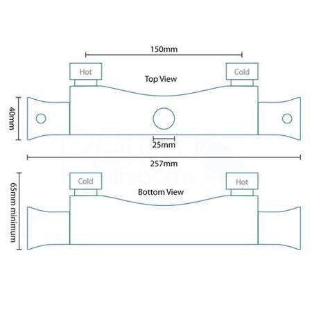 Thermostatic Bar Shower Valve - Ecobar II Range