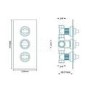 Concealed Triple Control Thermostatic Shower Valve - Geo Range
