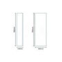 Stainless Steel Tall Mirrored Cabinet 900H 300W 140D