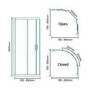 800 x 800mm Quadrant Sliding Shower Enclosure 4mm Glass - Aqualine