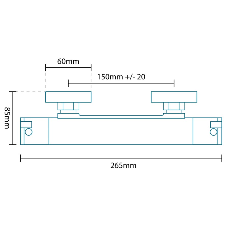 Minimalist Deluxe Thermostatic Bar Shower Valve