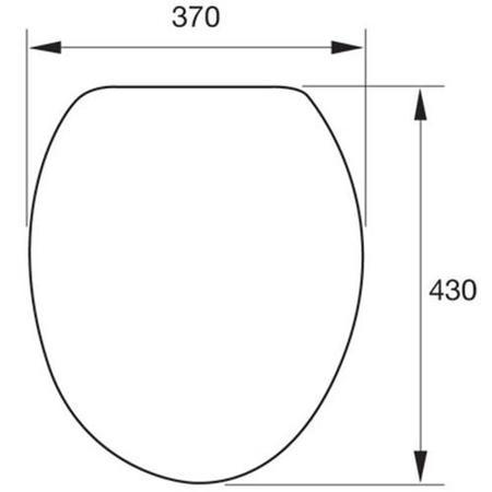 GRADE A1 - Universal White Toilet Seat