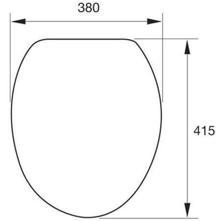 White MDF Heavyweight Toilet Seat