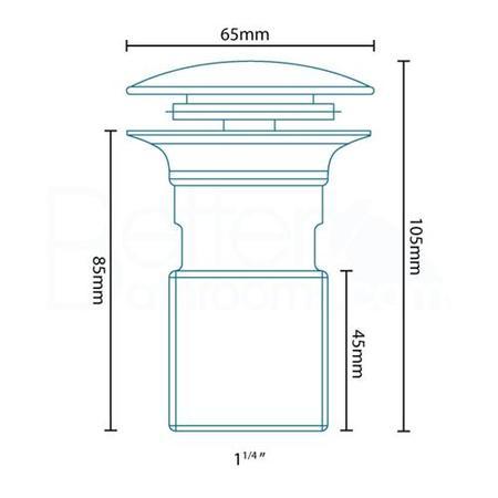 Premier Unslotted Push Button Basin Waste