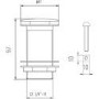 Premier Unslotted Push Button Basin Waste