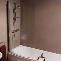 Curved Hinged Bath Shower Screen - H1500 x W885mm