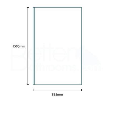 Curved Hinged Bath Shower Screen - H1500 x W885mm