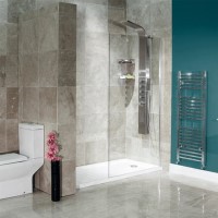 Walk-In Glass Shower Screen 1850 x 1000mm - 8mm Glass - Aquafloe Elite Range