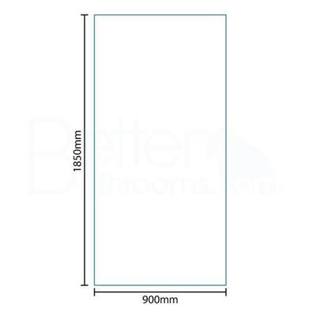 Reversible 1850 x 900 Wet Room Shower Screen