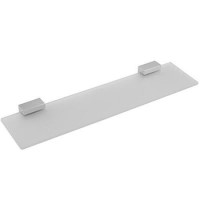 Shama Wall Mounted Chrome Frosted Glass Shelf