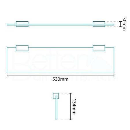 Shama Wall Mounted Chrome Frosted Glass Shelf
