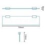 Shama Wall Mounted Chrome Frosted Glass Shelf