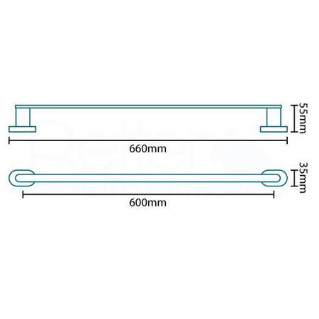 Life Wall Mounted Chrome Towel Rail